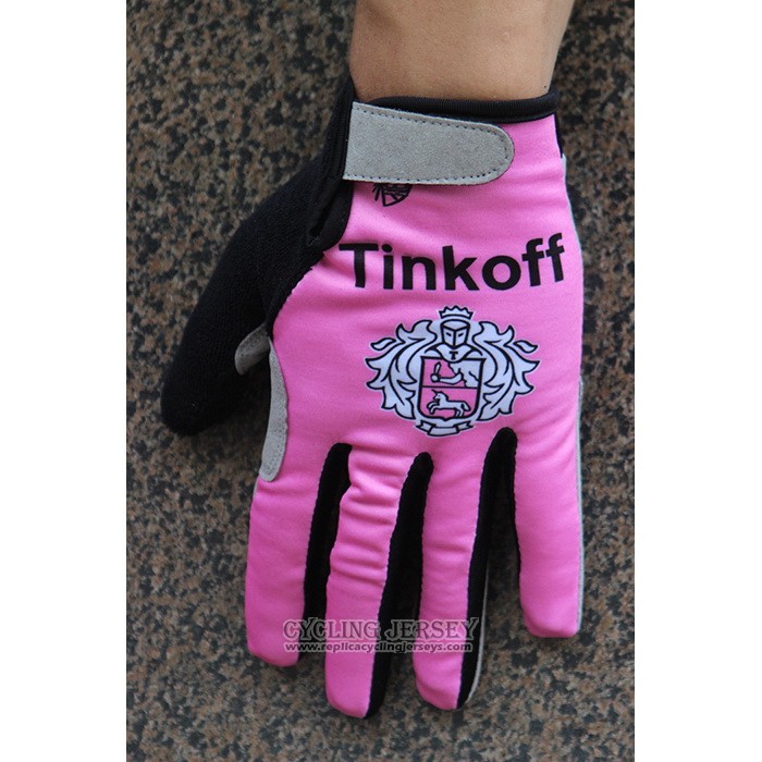 2020 Tinkoff Full Finger Gloves Cycling Pink